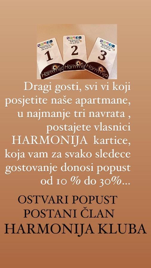 Apartament Harmonija 1 Trebinje Zewnętrze zdjęcie